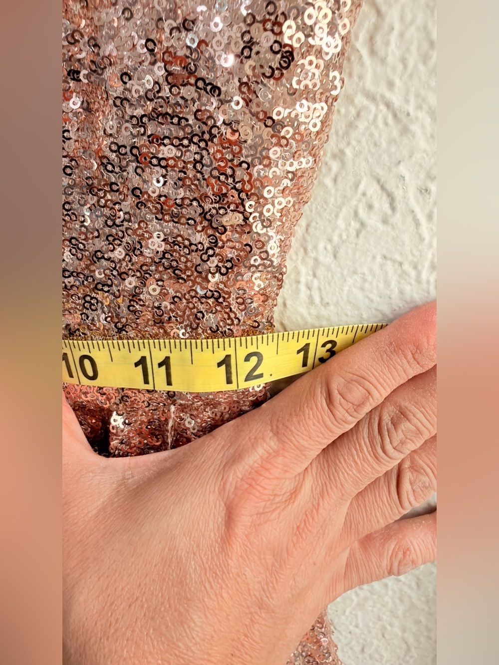 Windsor Sequin Fit & Flare Cocktail Dress in Rose Gold - Picture 14 of 14
